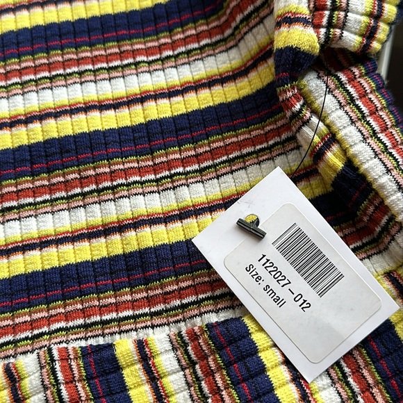 NWT Marques Almeida 7FAM Cotton Paneled Short Sleeve Shirt Small Colorful - Picture 4 of 9